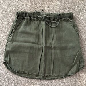 Olive Green Casual Skirt